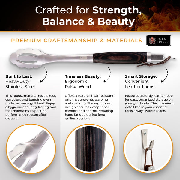 3-Piece Stainless Steel BBQ Utensil Set