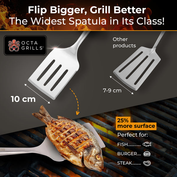 3-Piece Stainless Steel BBQ Utensil Set