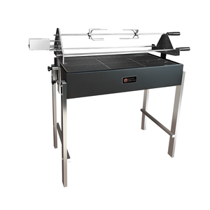 OctaGrills Cyprus Classic foukou charcoal rotisserie barbecue with three stainless steel skewers and grill grate for souvla, kontosouvli, and kokoretsi ny astoria queens greek easter