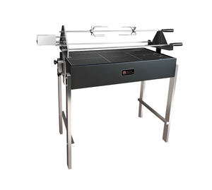 OctaGrills Cyprus Classic foukou charcoal rotisserie barbecue with three stainless steel skewers and grill grate for souvla, kontosouvli, and kokoretsi ny astoria queens greek easter