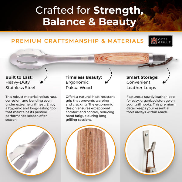 3-Piece Stainless Steel BBQ Utensil Set